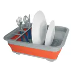 Escurridor De Platos Plegable 36 X 31 Cm Silicona Naranja