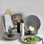 Set X6 Platos Playos 26cm Unni Grey Oxford