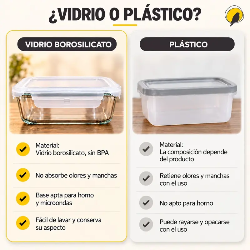 Set X3 Contenedores De Vidrio Con Tapa Negra
