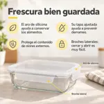 Set X3 Contenedores De Vidrio Con Tapa Blanca
