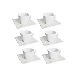 Set X6 Tazas De Cafe Con Plato 75Cc...