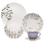JUEGO VAJILLA X 20 PIEZAS LILAC