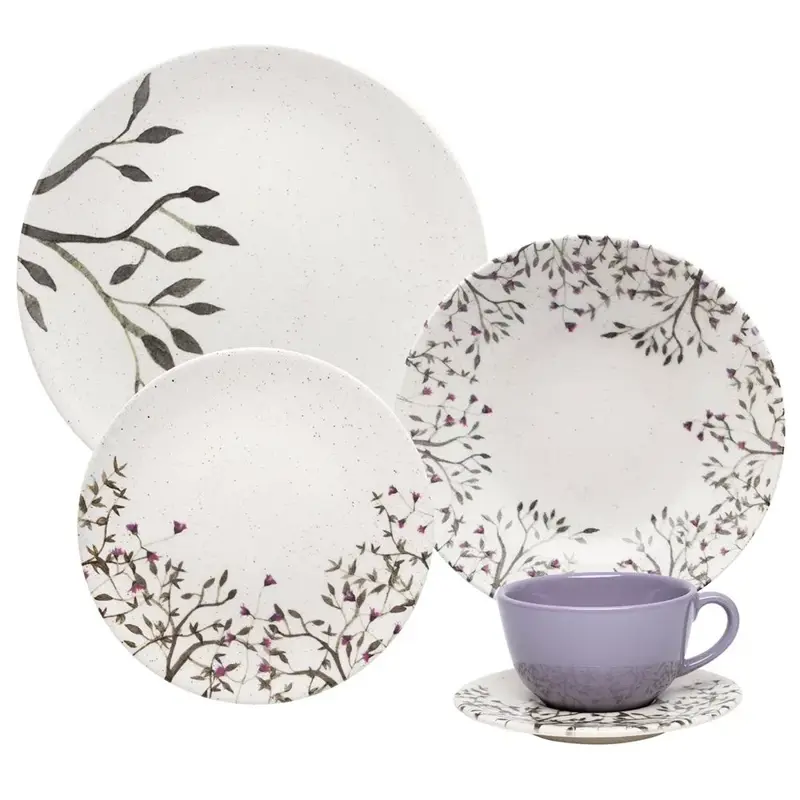 JUEGO VAJILLA X 20 PIEZAS LILAC