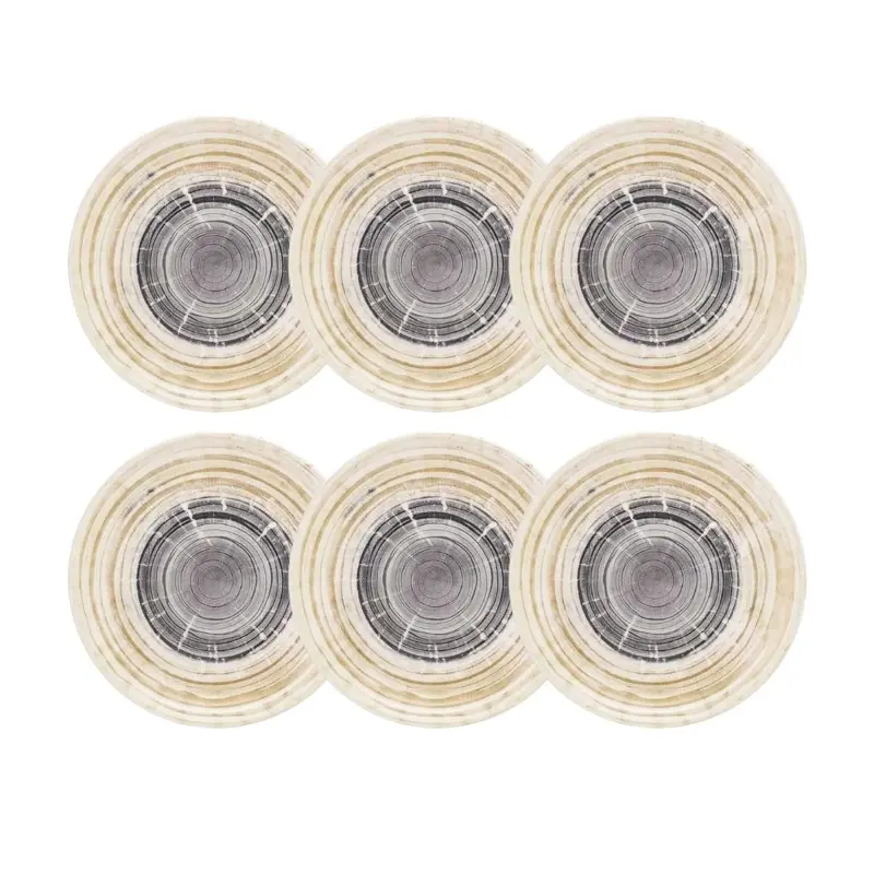 SET X 6 PLATOS POSTRE 19 CM OXFORD UNNI PUZZLING