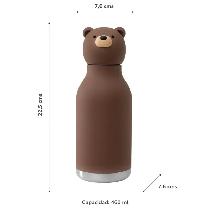 Botella Asobu Bestie 460Ml Brown Bear