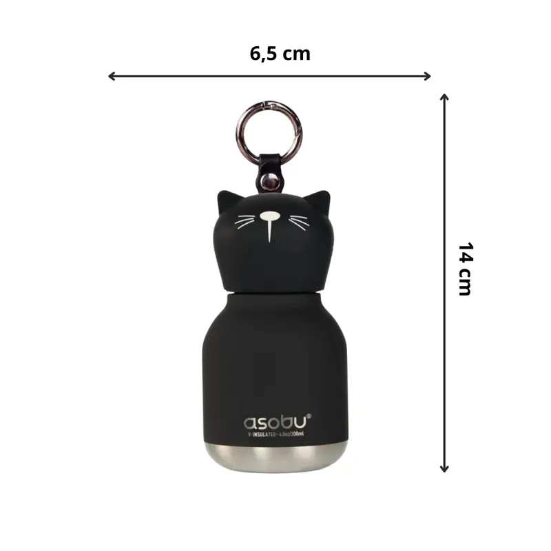 Botella Asobu Mini Bestie 200Ml Black Cat