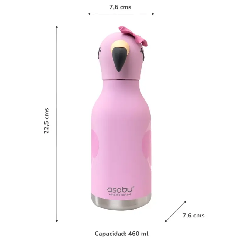 Botella Asobu Bestie 460Ml Flamingo