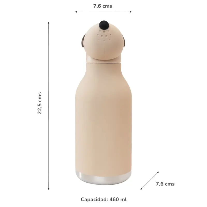 Botella Asobu Bestie 460Ml Beige Dog