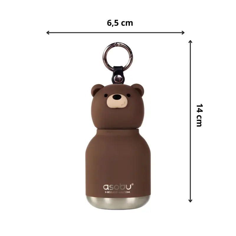 Botella Asobu Mini Bestie 200Ml Brown Bear