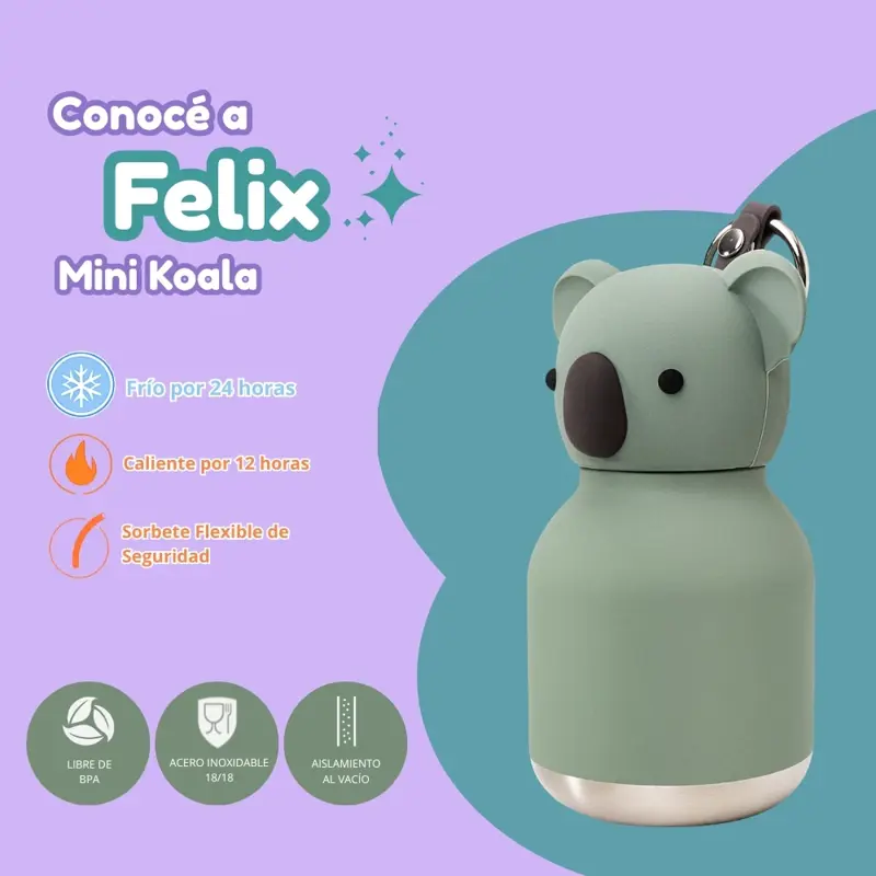 Botella Asobu Mini Bestie 200Ml Koala