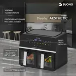 Freidora airfryer digital doble ventana 9 lt Suono