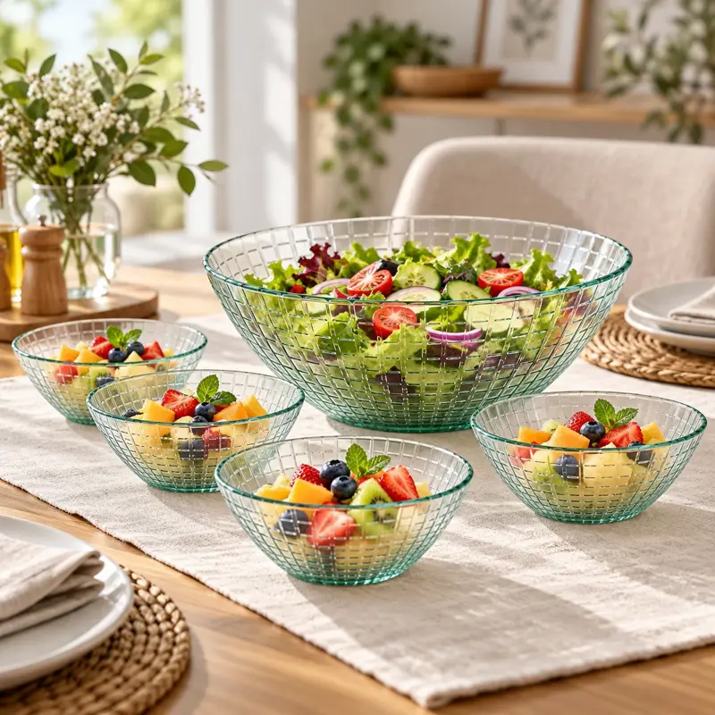 Set Durax 4 Compoteras + 1 Ensaladera Firenze JCE468