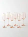 Set De 6 Copas De Champagne 195ml Rosa Miuri