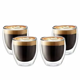 Kit X4 Vaso Doble Vidrio Pocillo Ta...