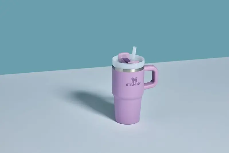 Vaso Stanley Quencher H2.0 con mango y pajita, 400 ml, color lila