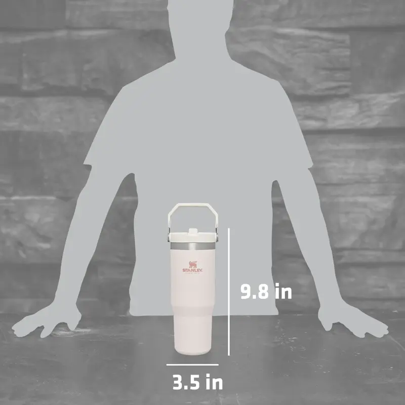 Botella de agua Stanley IceFlow de acero inoxidable de 900 ml, color rosa