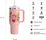 Vaso QUENCHER 2.0 10-10824-783 - 1.1L, Garantía Vida, Tropic Flower