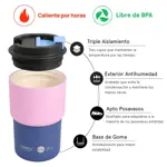 VASO TERMICO ASOBU COFFEE EXPRESS 360 ML - PASTEL PINK