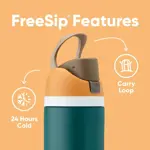 Botella de agua Owala FreeSip de acero inoxidable con aislamiento, 1,2 L