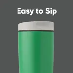 Vaso de café Owala SmoothSip Slider, aislante, 600 ml, gris y verde