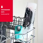 Botella de agua Pyrex que cambia de color, 500 ml, con revestimiento de silicona