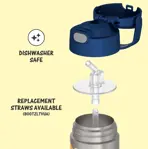 Botella de agua THERMOS FUNTAINER de acero inoxidable para automóviles y niños de 12 onzas