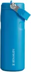 Botella de agua Stanley IceFlow Flip Straw 2.0, 500 ml, color azul