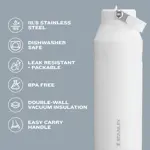 Botella de agua Stanley IceFlow Flip Straw 2.0 1.5 L Ash