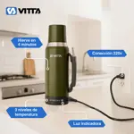 Termo Eléctrico Vitta 1 Litro 2 En 1 Mate Y Bombilla T-Mate