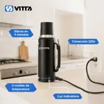 Termo Eléctrico Vitta 1 Litro 2 En 1 Mate Y Bombilla T-Mate
