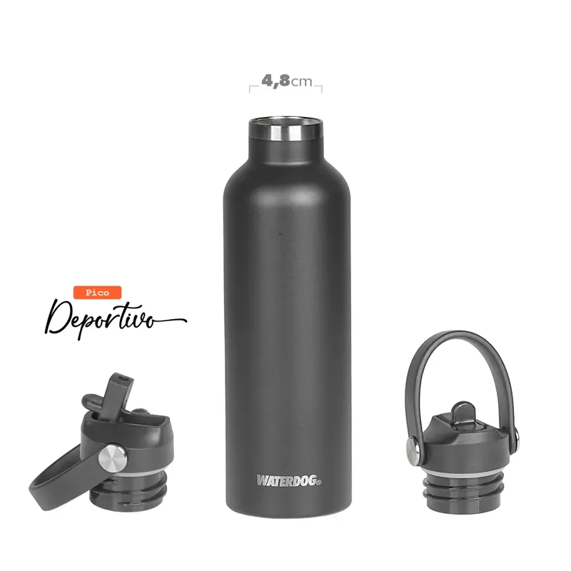 Botella Deportiva Waterdog HYDRO750DGF 750 ml Dark Graphite
