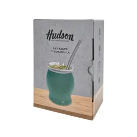 Set En Caja Mate Copa + Bombilla Ac...