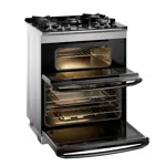 Cocina a Gas Electrolux Expert 5 Hornallas Doble Horno, PerfectCook360 y VaporBake Inox F5EAD