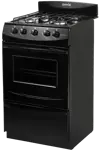 Cocina Negra Escorial Candor S2 Black 4 Gas Natural