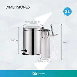 Set Tacho De Basura 3Lts Y Esc...