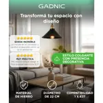 Lámpara De Techo Colgante Gadnic De Hierro 22 Cm E27 Cable 1 Metro