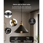 Lámpara De Techo Colgante Gadnic De Hierro 22 Cm E27 Cable 1 Metro