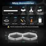 Luces Hexagonales Garaje HYPERLITE Gen II 77W 7700LM 6500K