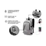 Mochila Antirrobo Negra South Port 35 Litros USB