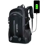 Mochila Deportiva Negra South Port Para Viaje Trekking