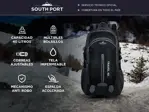Mochila Deportiva Negra South Port Para Viaje Trekking
