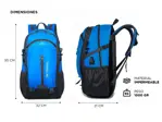 Mochila Deportiva Negra South Port Para Viaje Trekking