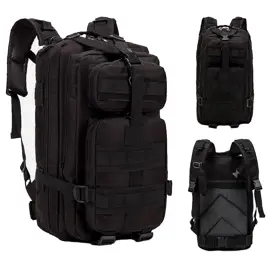 Mochila Táctica Negra  25Lts Milita...