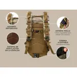 Mochila Táctica Negra Gadnic 45Lts Militar Compartimentos Varios