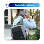 Mochila Antirrobo Para Notebook Impermeable Hombre Mujer 20L con Cable USB Waggs