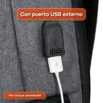 Mochila Antirrobo Para Notebook Impermeable Hombre Mujer 20L con Cable USB Waggs