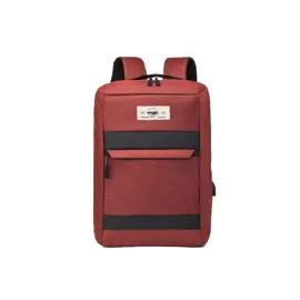 Mochila Reforzada  Porta Notebook Unisex Urbana Roja