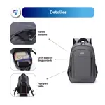 Mochila Urbana Impermeable porta Notebook Waggs 30L Gris