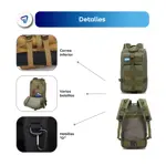 Mochila Tactica Asalto Trekking 45 Litros Verde Waggs