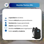 Mochila Tactica Asalto Trekking 45 Litros Negra Waggs